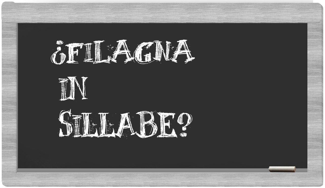 ¿filagna en sílabas?