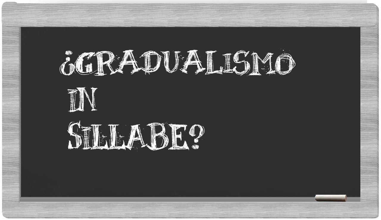 ¿gradualismo en sílabas?
