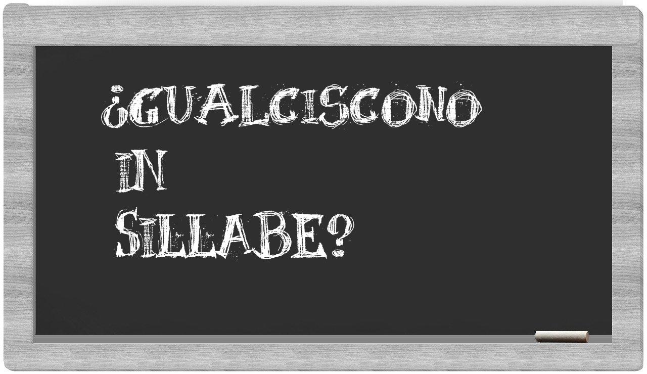 ¿gualciscono en sílabas?