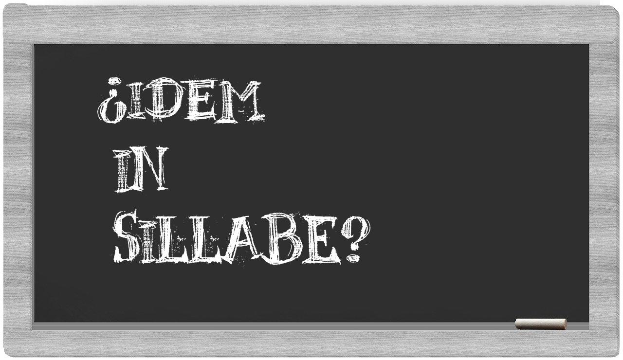 ¿idem en sílabas?