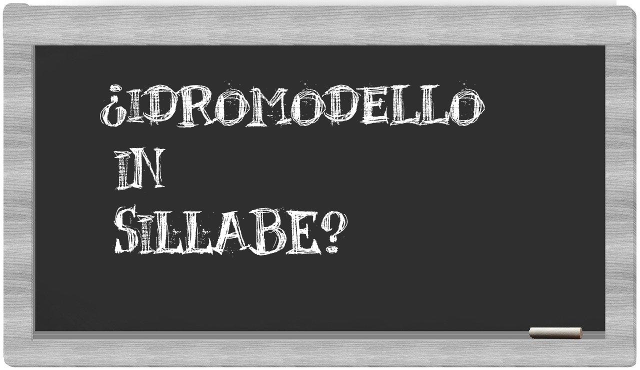 ¿idromodello en sílabas?