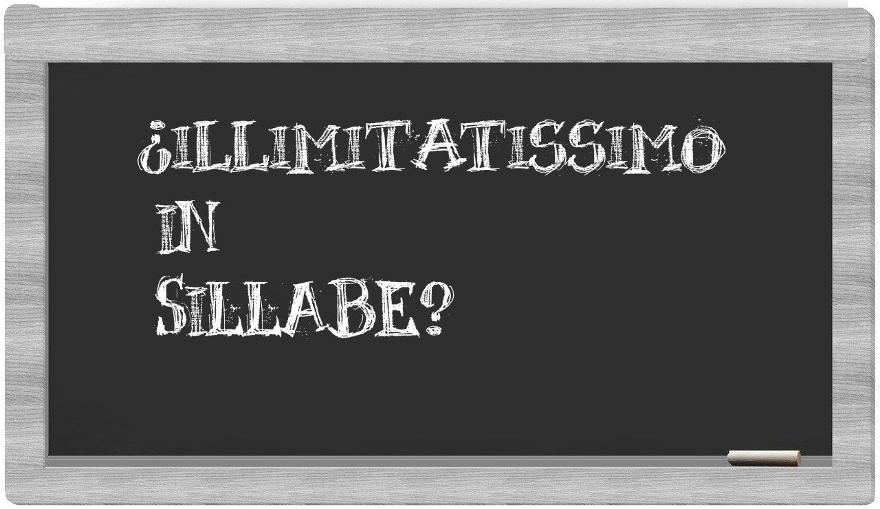 ¿illimitatissimo en sílabas?