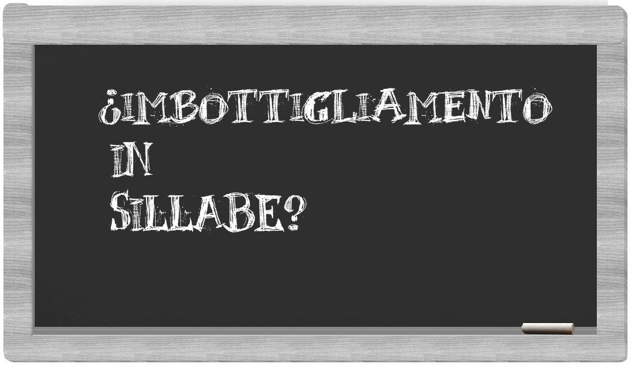 ¿imbottigliamento en sílabas?