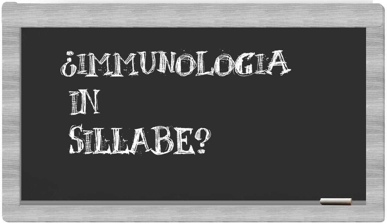 immunologia in syllables
