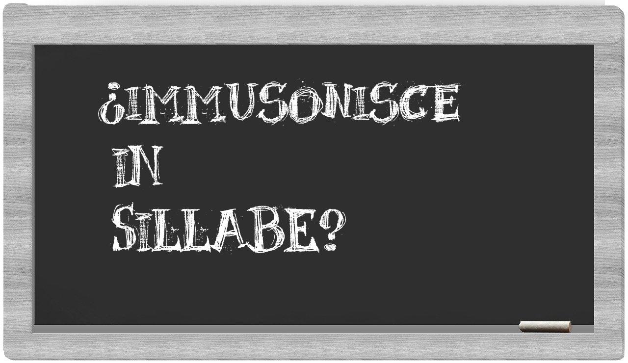 ¿immusonisce en sílabas?