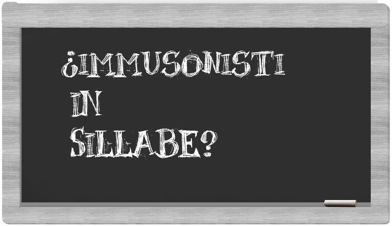 immusonisti in syllables