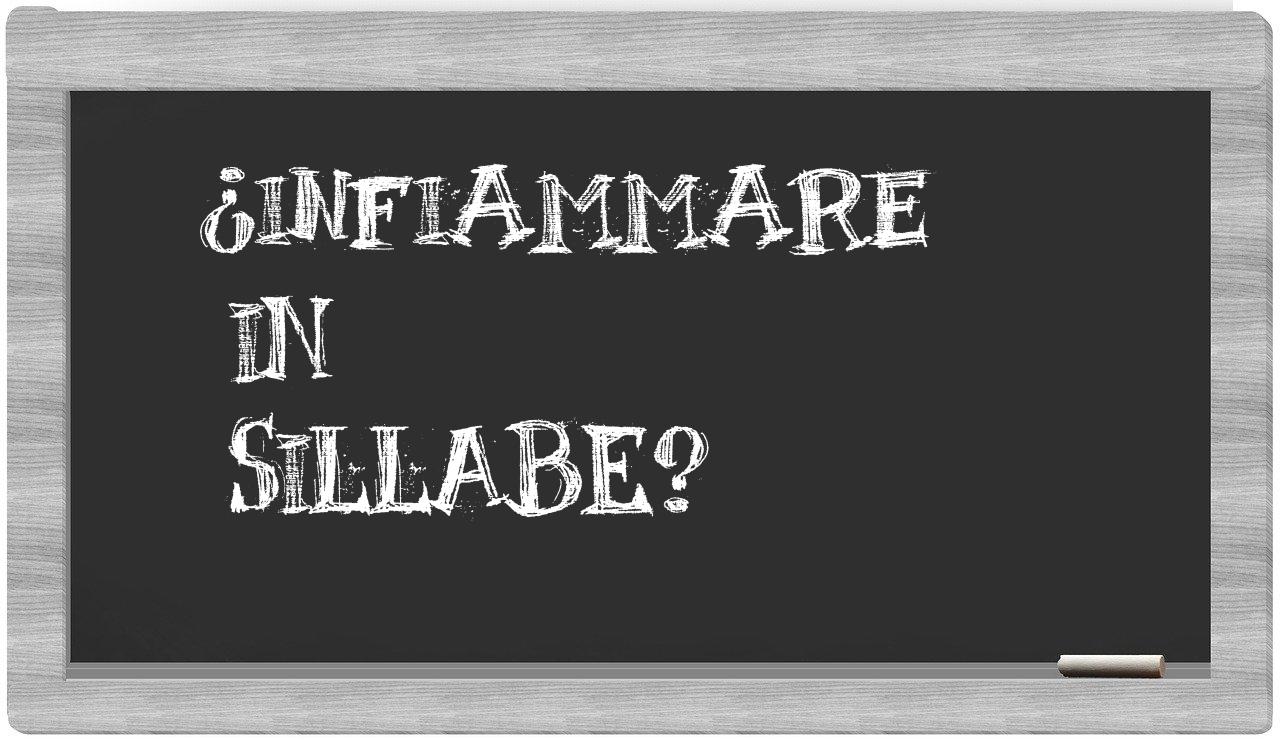 ¿infiammare en sílabas?