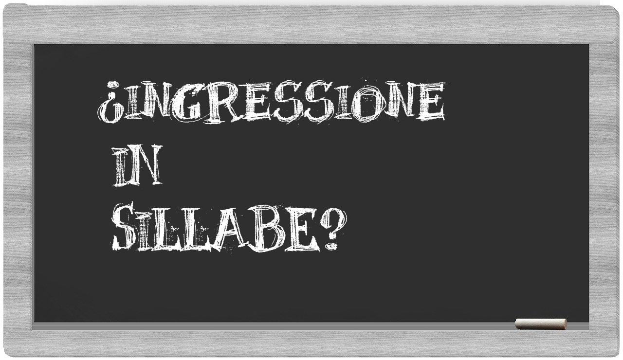 ingressione in syllables
