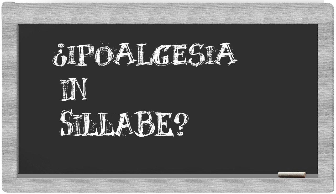 ipoalgesia in syllables