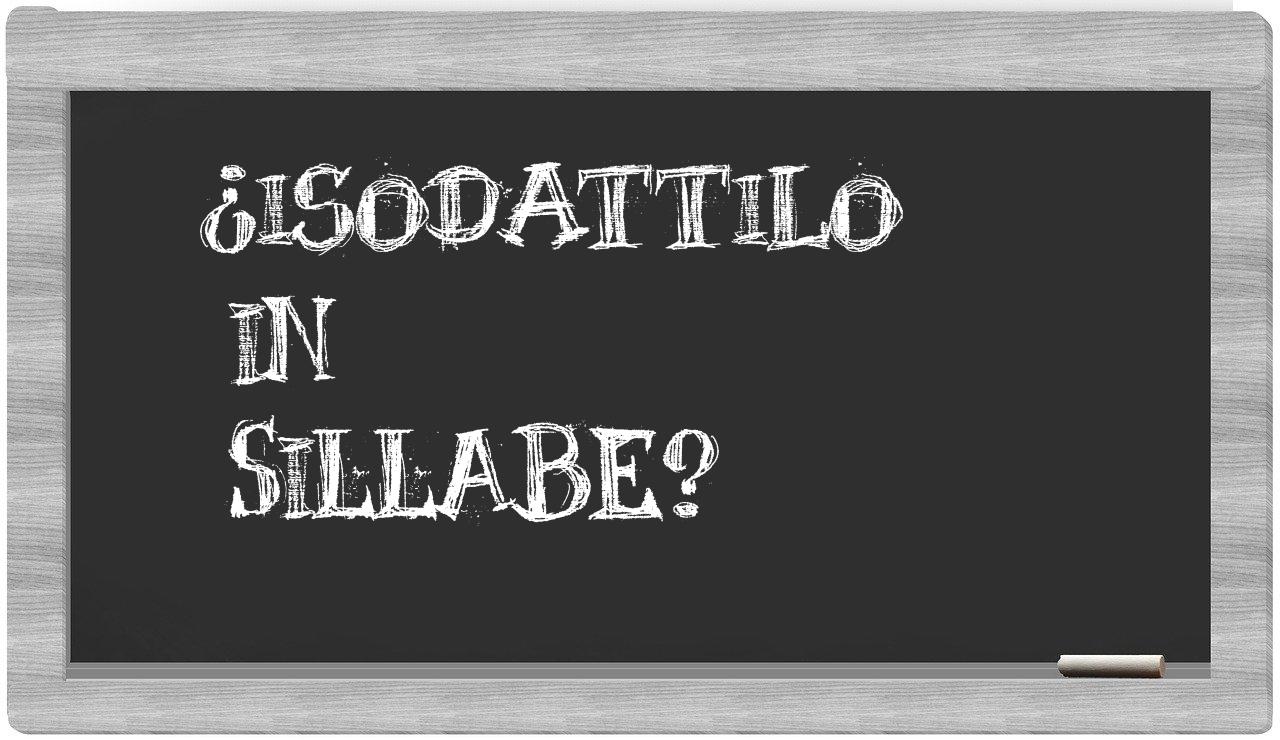 isodattilo in syllables