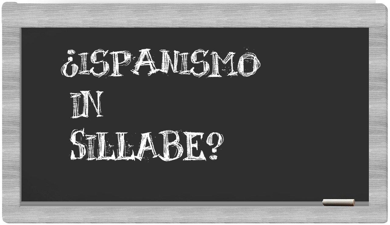 ispanismo in syllables