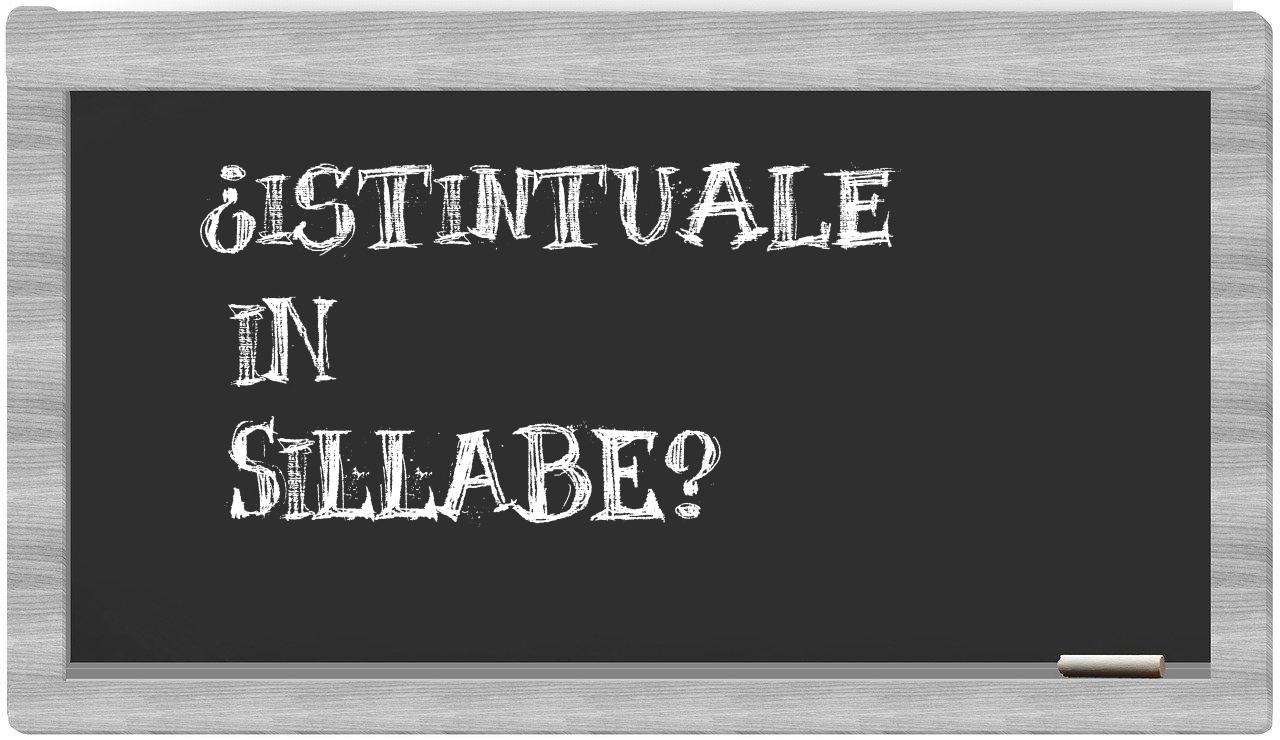 istintuale in syllables
