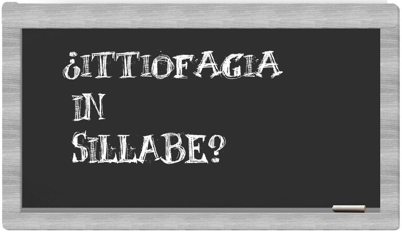 ittiofagia in syllables