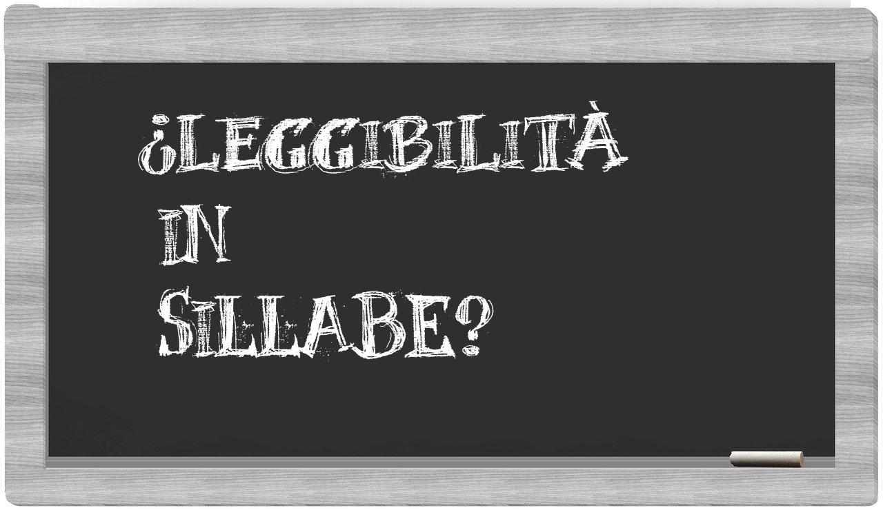 ¿leggibilità en sílabas?