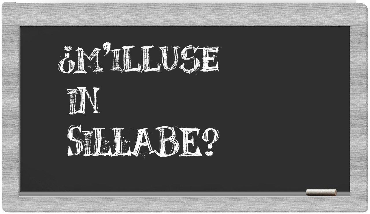 ¿m'illuse en sílabas?