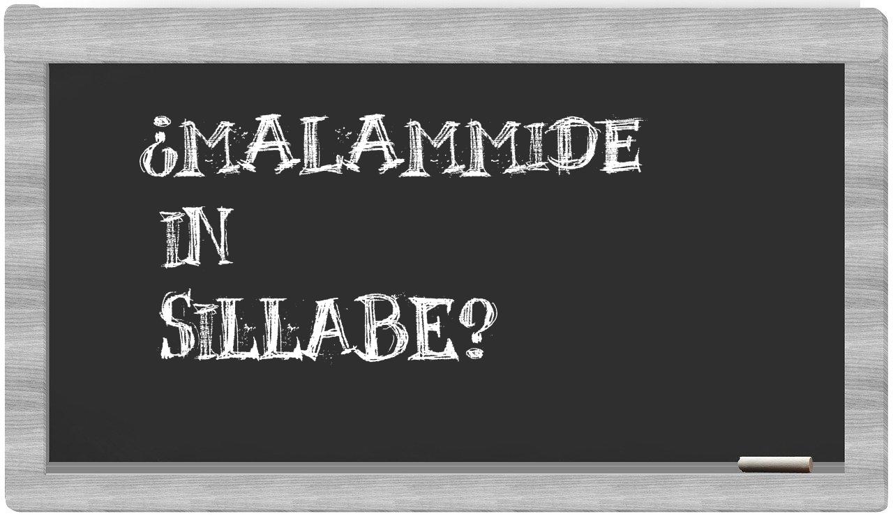 ¿malammide en sílabas?