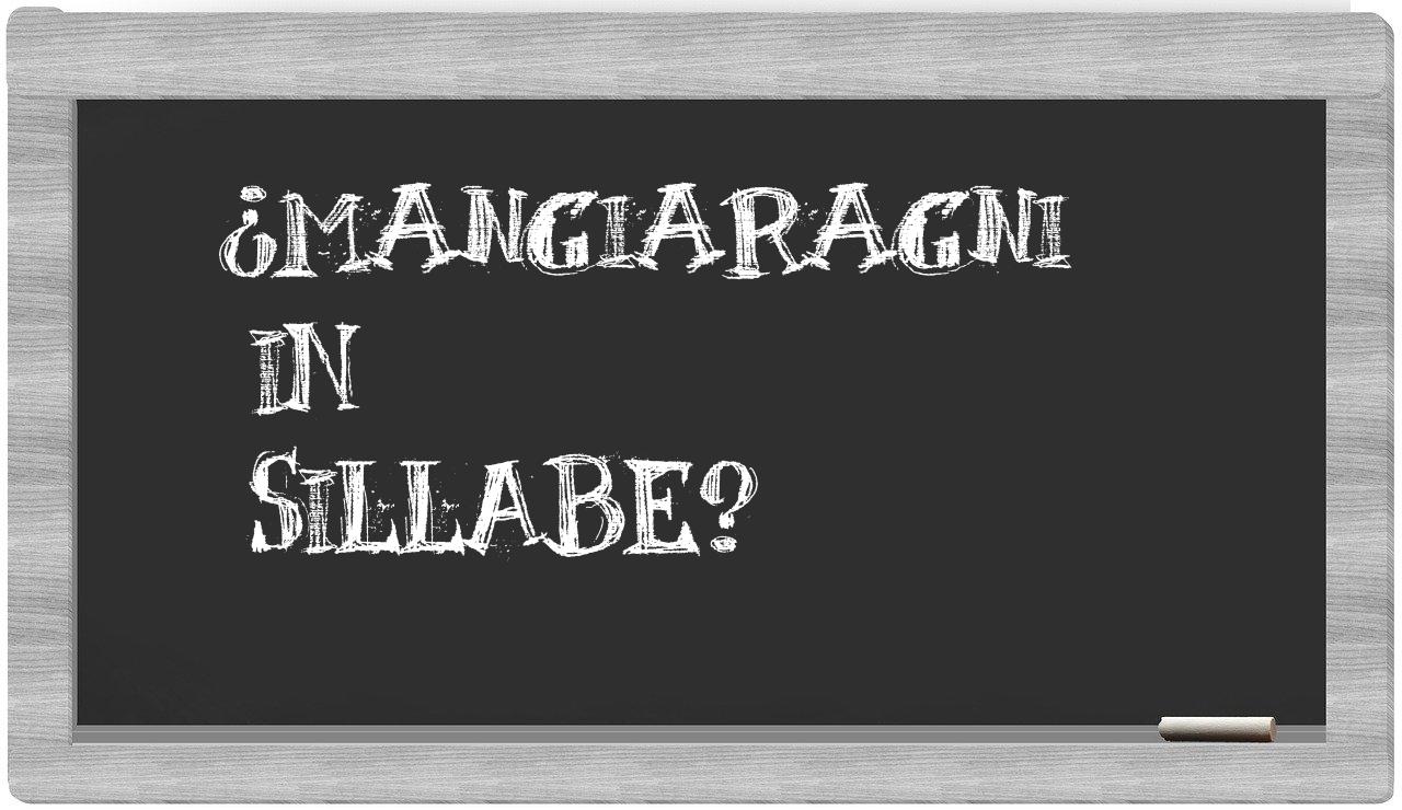 ¿mangiaragni en sílabas?