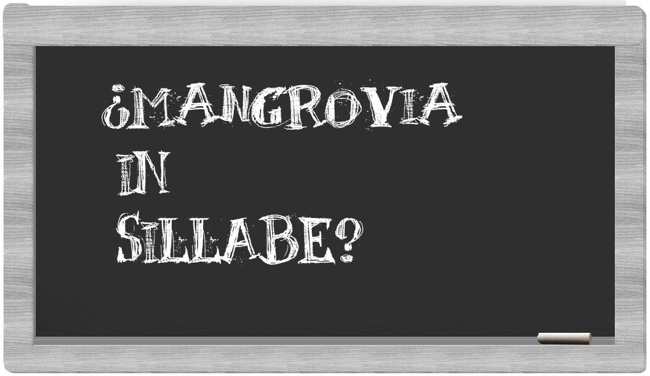 ¿mangrovia en sílabas?