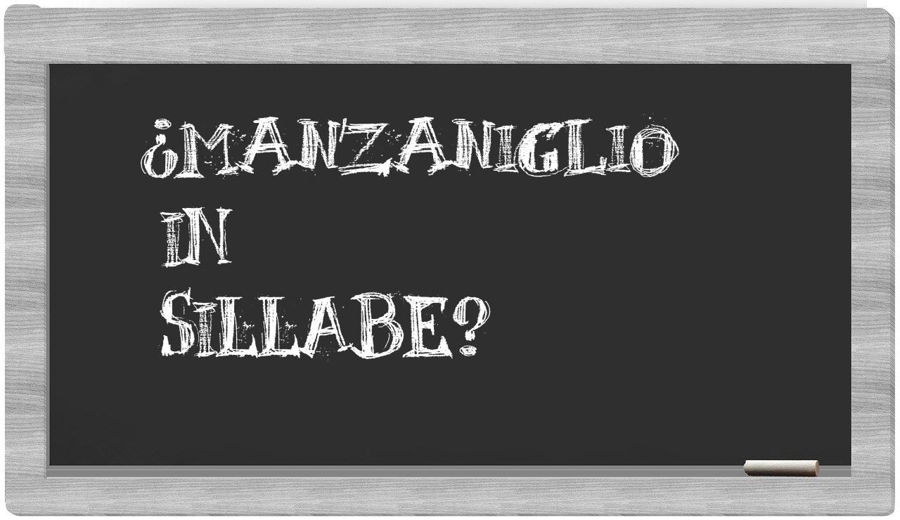 manzaniglio in syllables