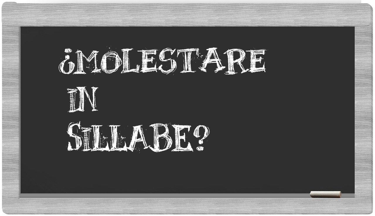 molestare in syllables