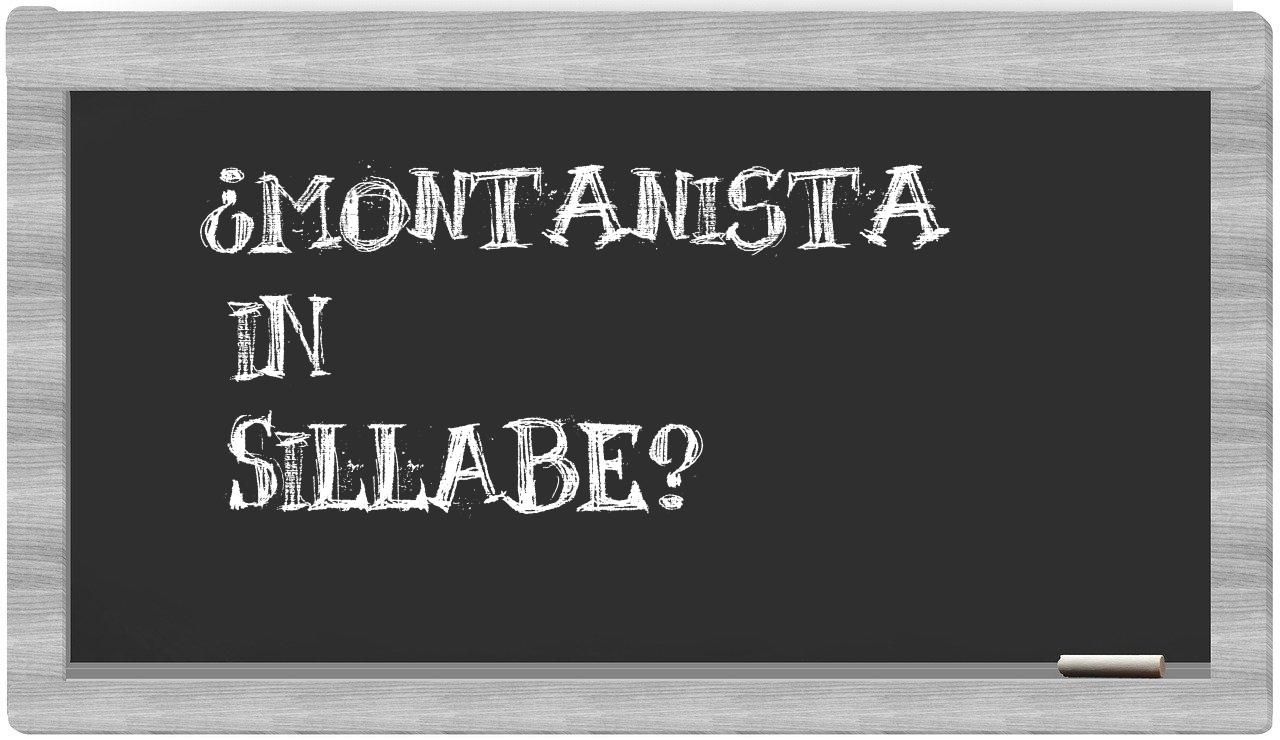 ¿montanista en sílabas?