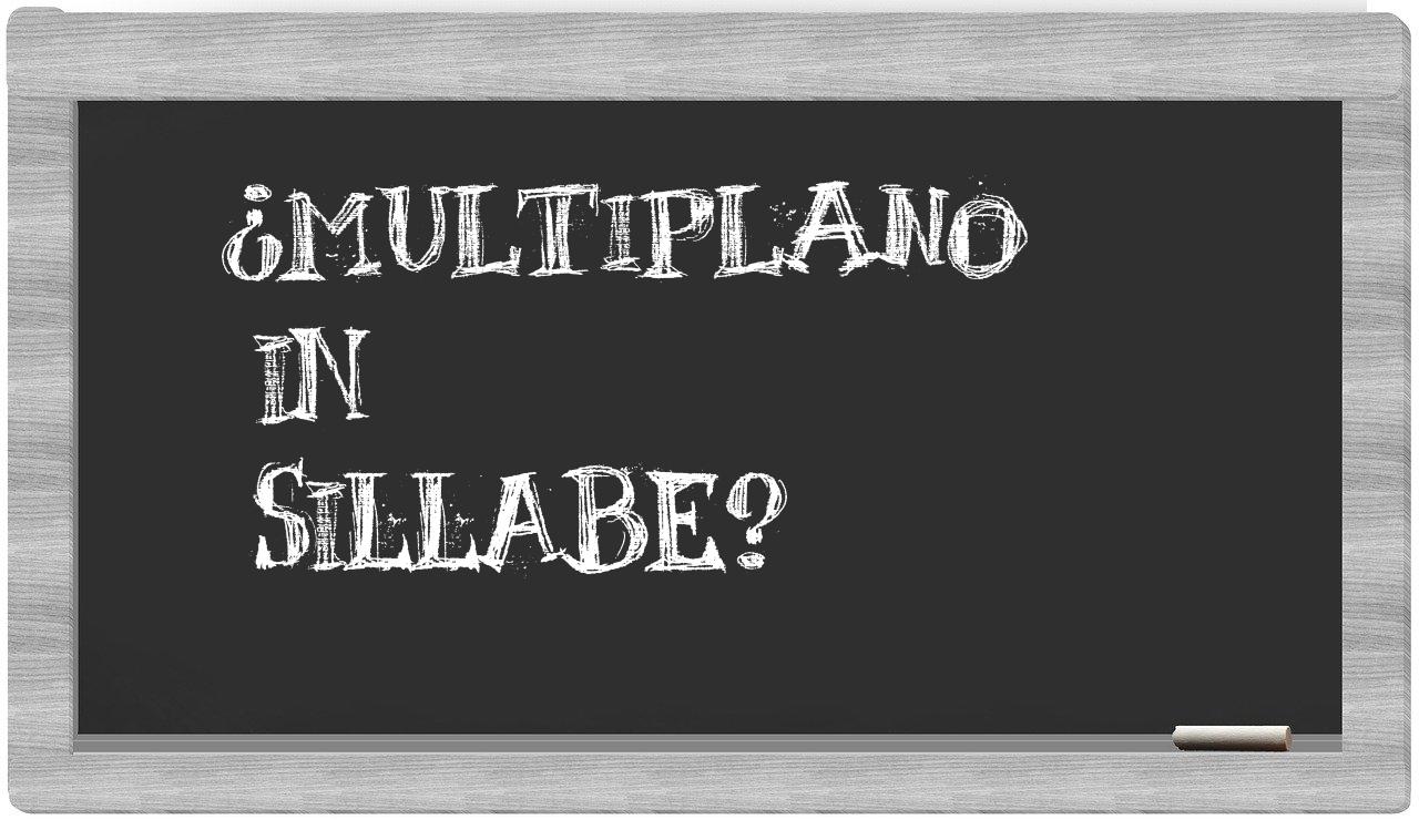¿multiplano en sílabas?