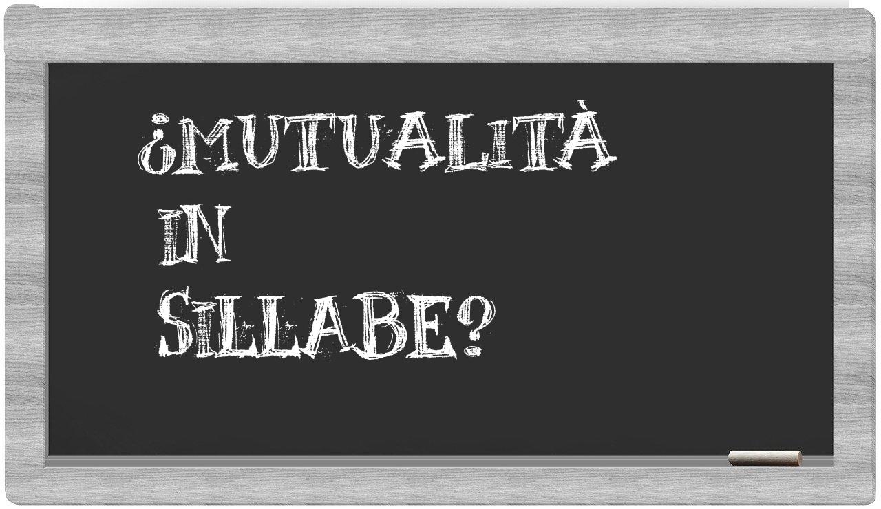¿mutualità en sílabas?