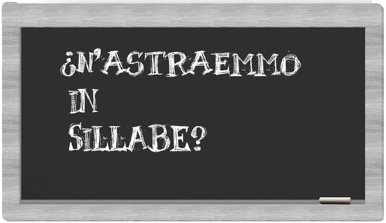 ¿n'astraemmo en sílabas?