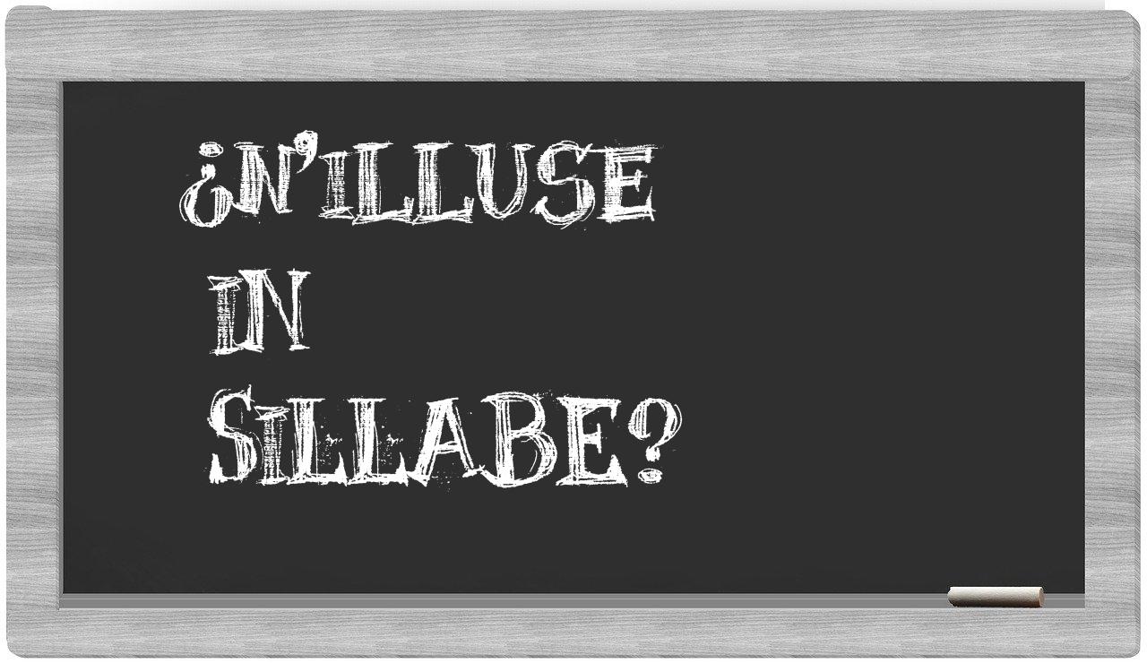 ¿n'illuse en sílabas?