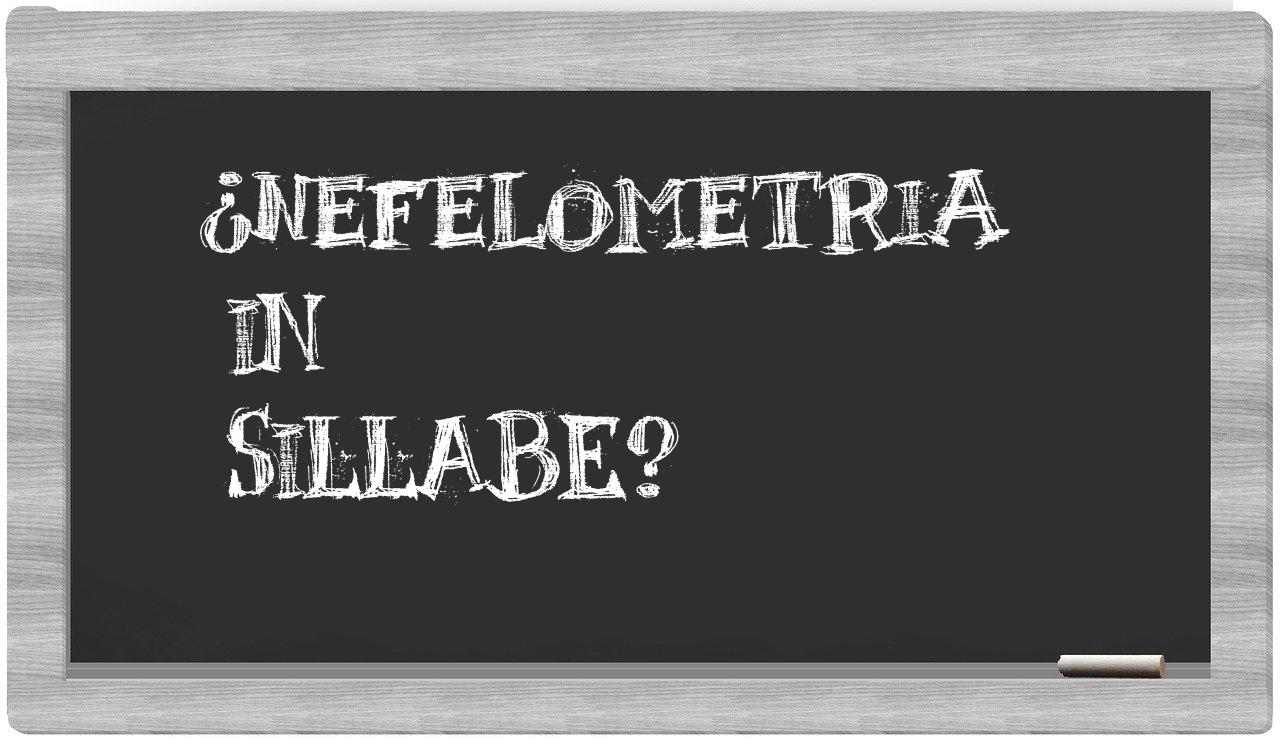 ¿nefelometria en sílabas?