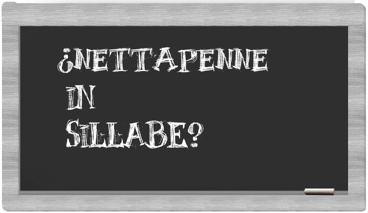 ¿nettapenne en sílabas?