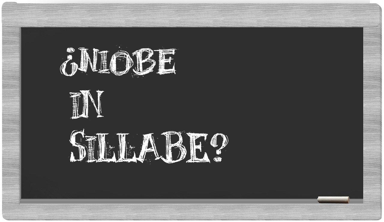 ¿niobe en sílabas?