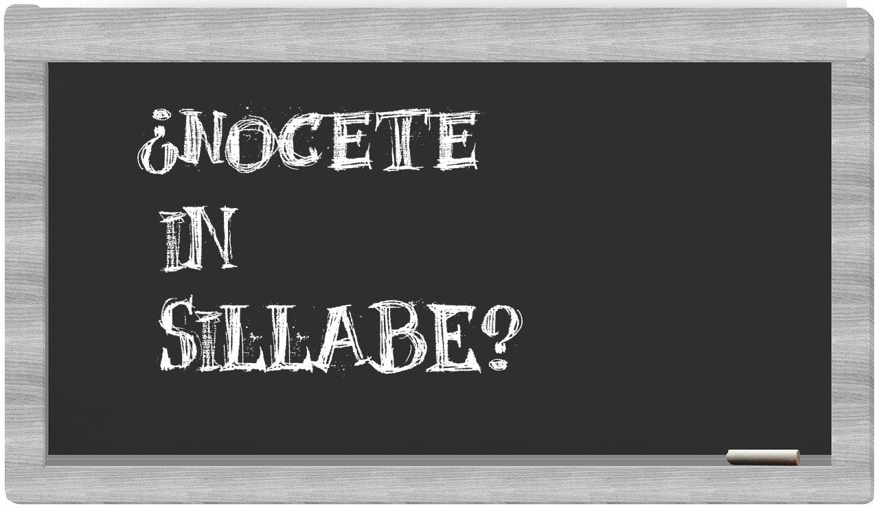 ¿nocete en sílabas?
