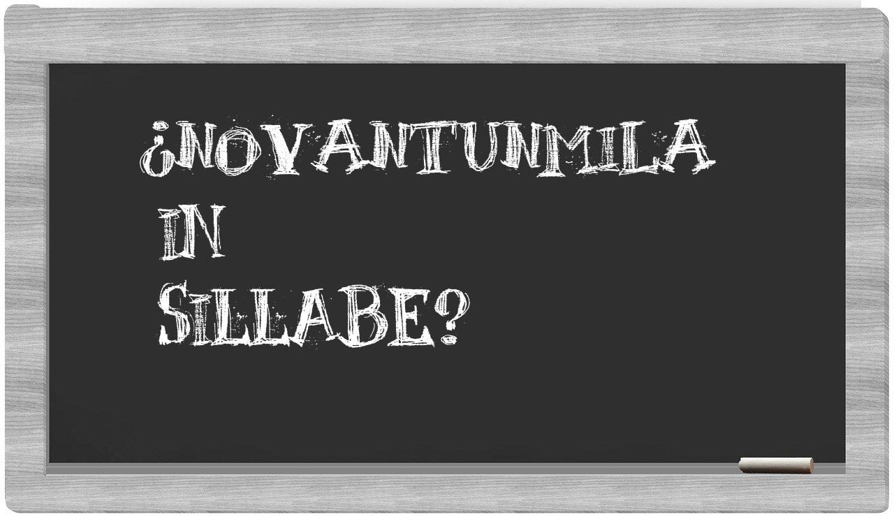 ¿novantunmila en sílabas?