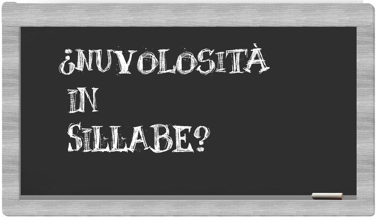 ¿nuvolosità en sílabas?