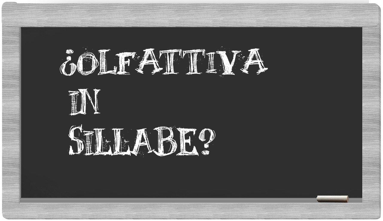 ¿olfattiva en sílabas?