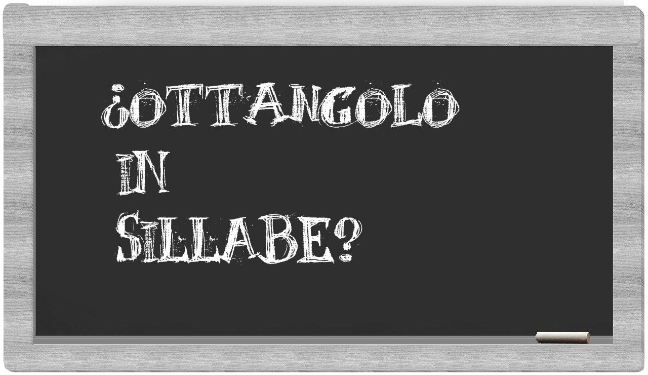 ¿ottangolo en sílabas?