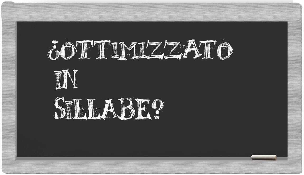 ¿ottimizzato en sílabas?