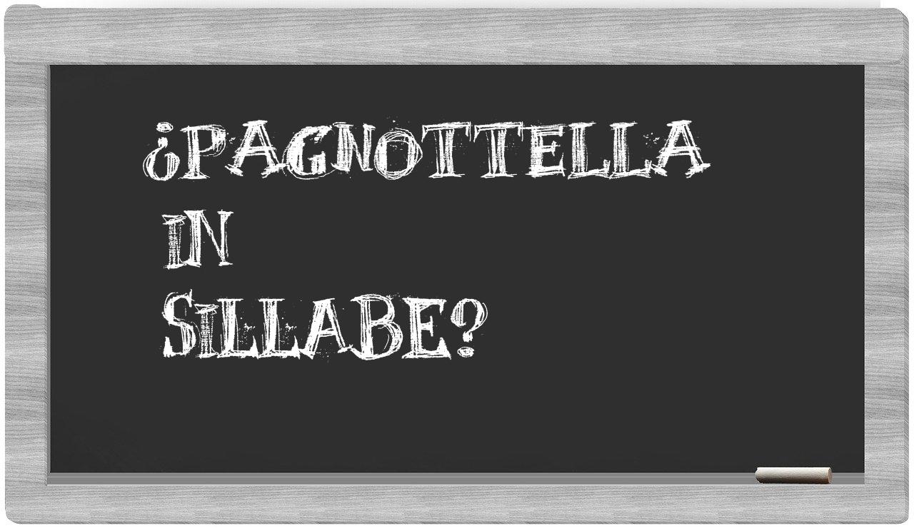 ¿pagnottella en sílabas?