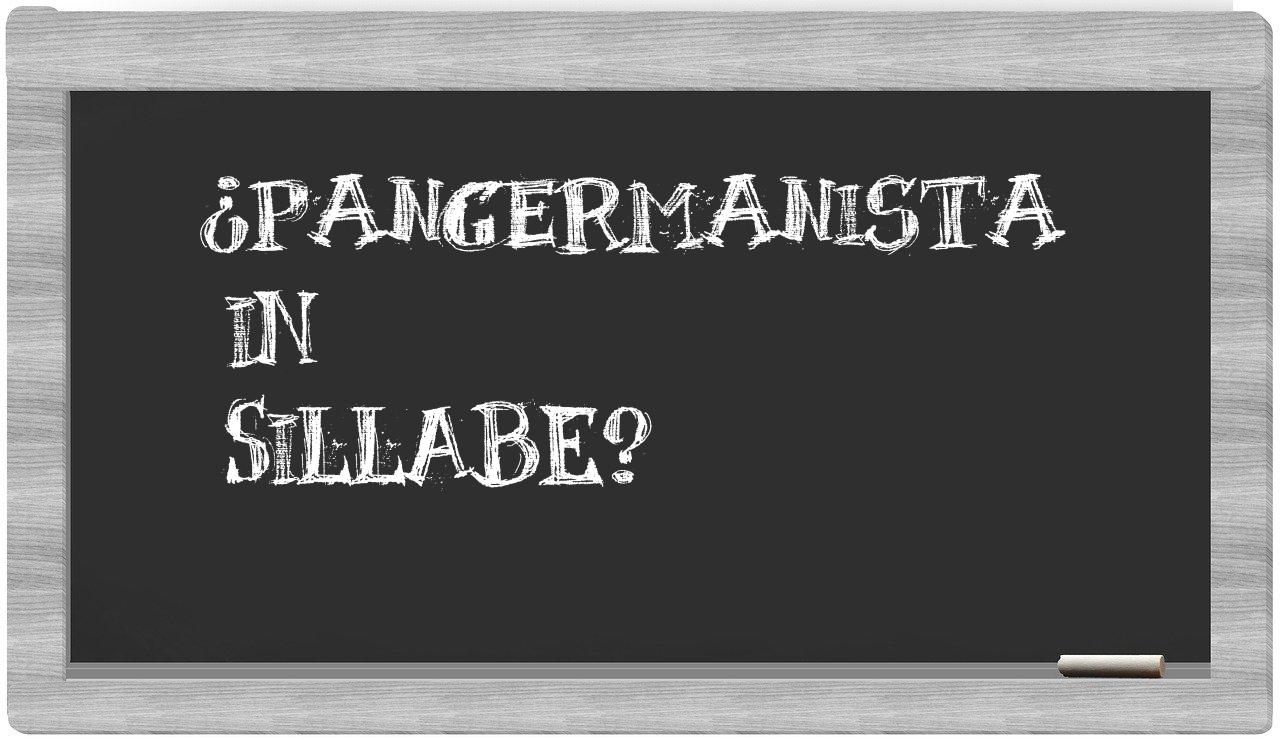 ¿pangermanista en sílabas?
