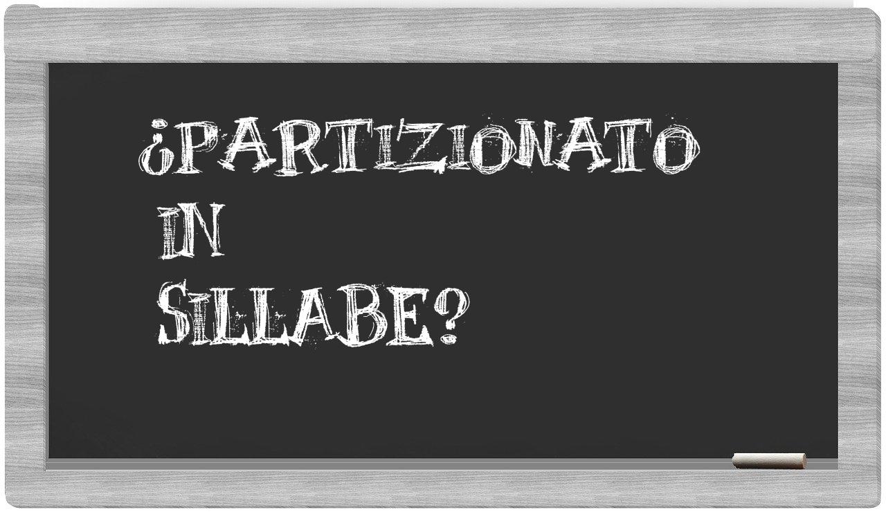 partizionato in syllables