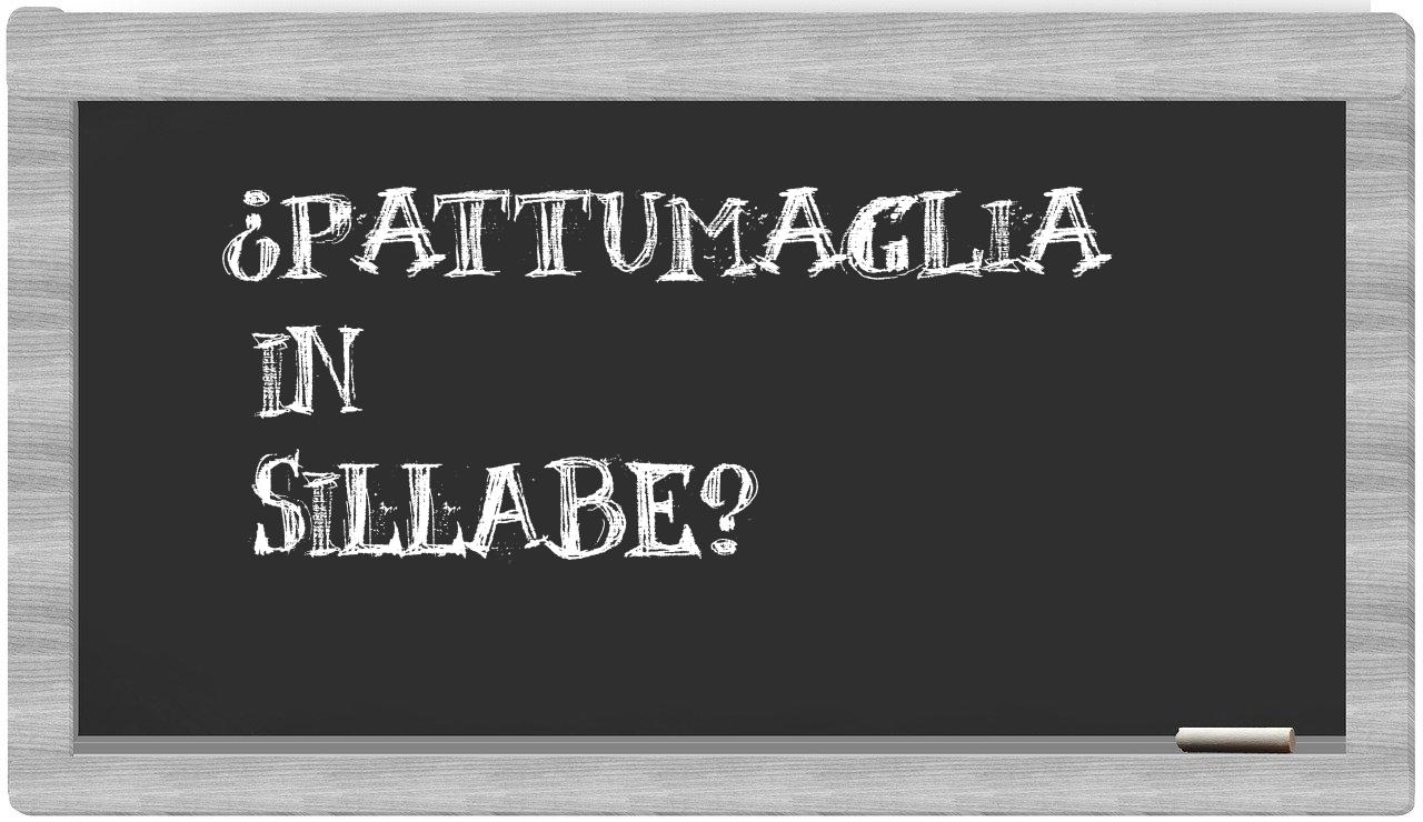 ¿pattumaglia en sílabas?