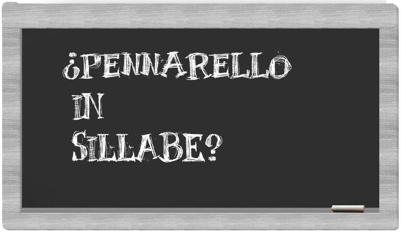 ¿pennarello en sílabas?