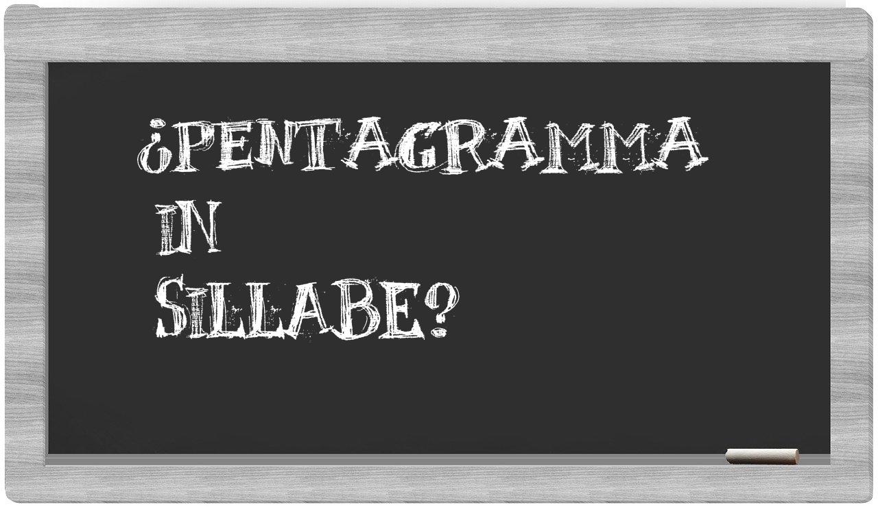 ¿pentagramma en sílabas?
