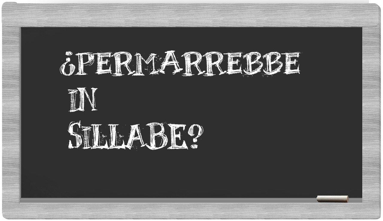 ¿permarrebbe en sílabas?