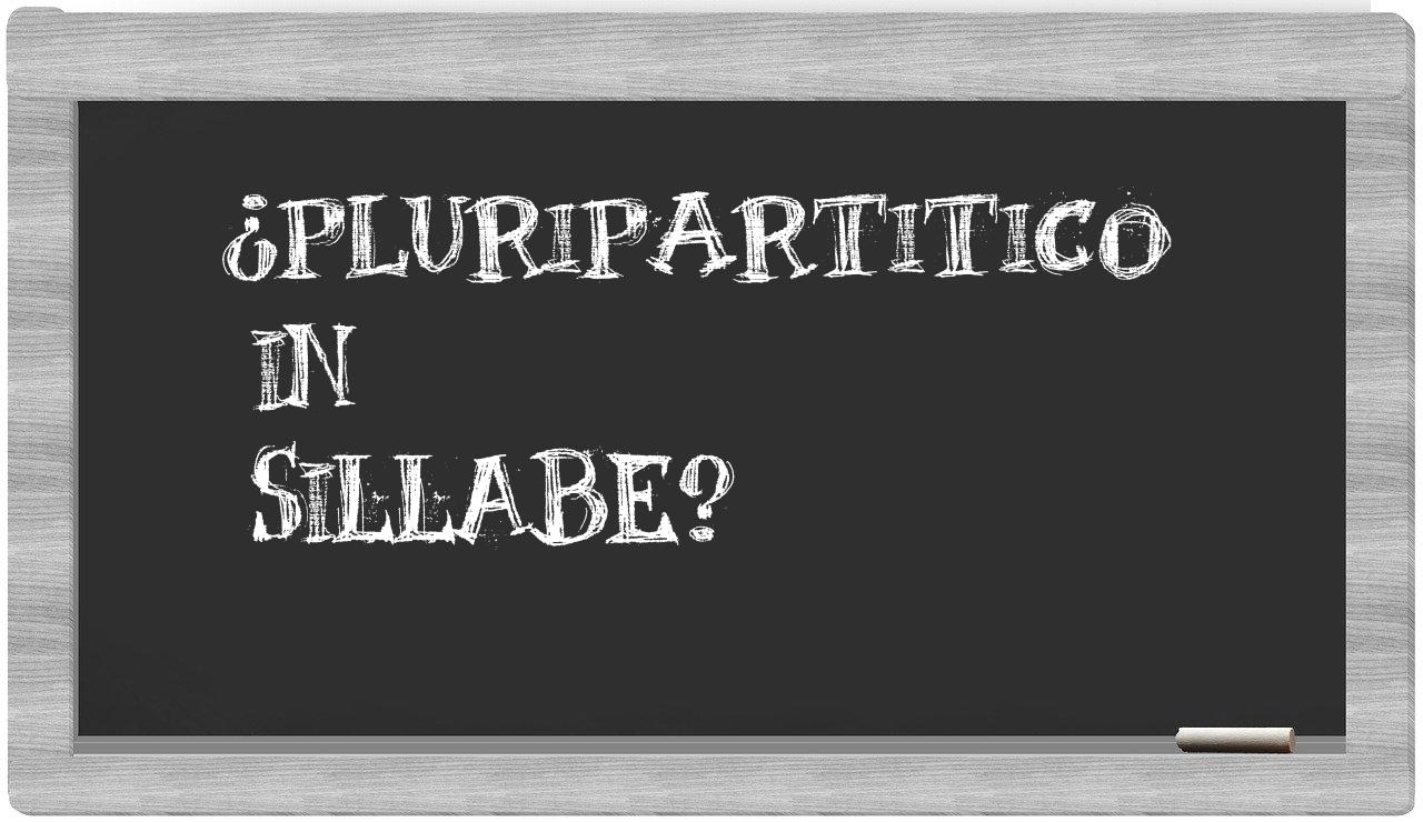 ¿pluripartitico en sílabas?