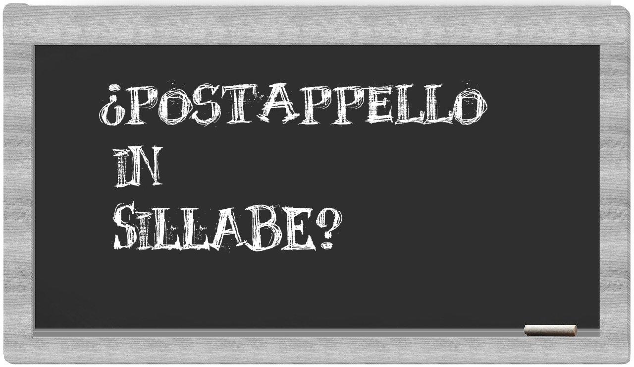 postappello in syllables