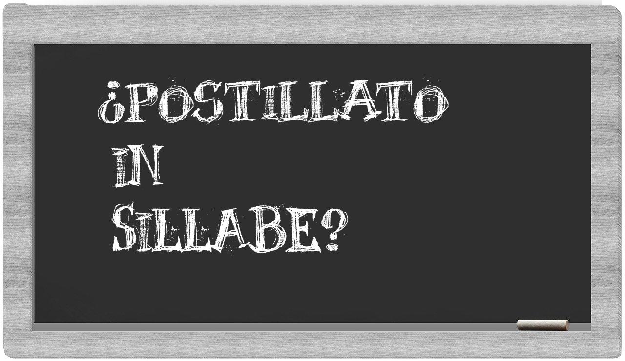 postillato in syllables