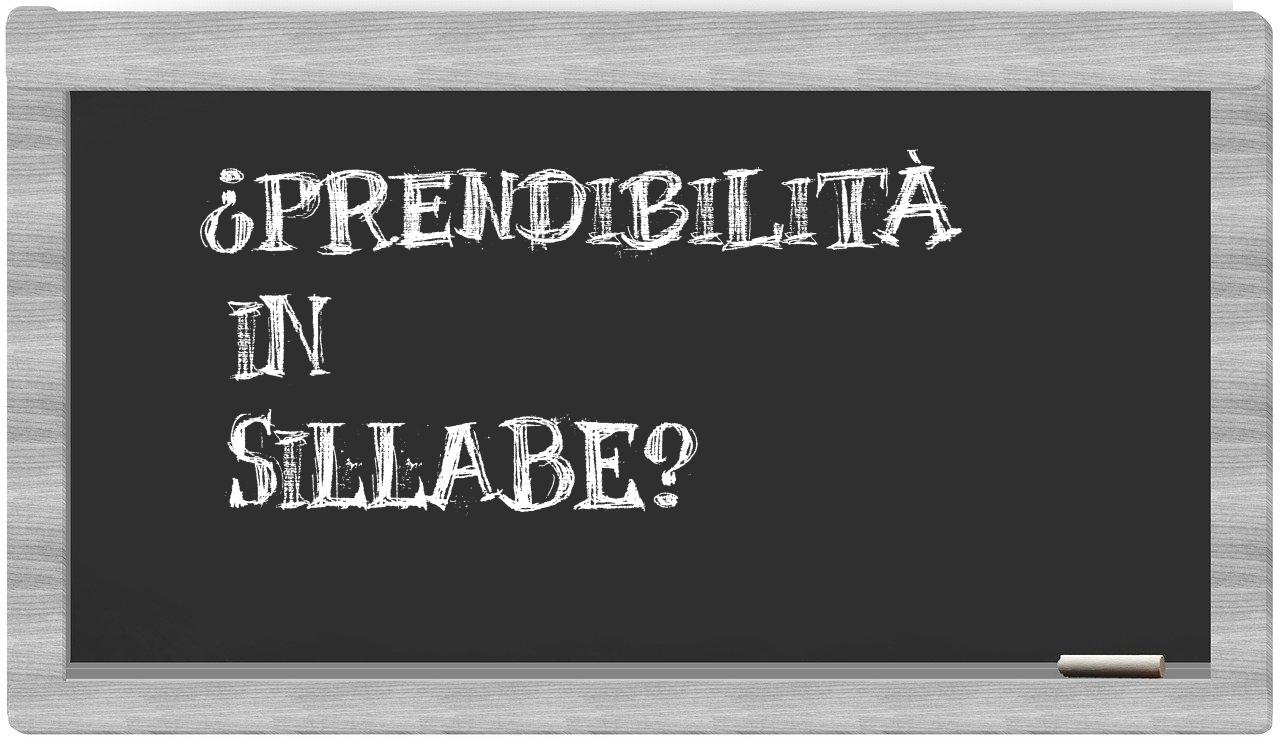 prendibilità in syllables